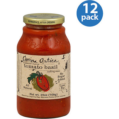 Cucina Antica Tomato Basil Cooking Sauce, 25 oz (Pack of 6)
