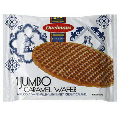 Daelias Daelmans Jumbo Caramel Wafer, 1.38 oz, (Pack of 36)