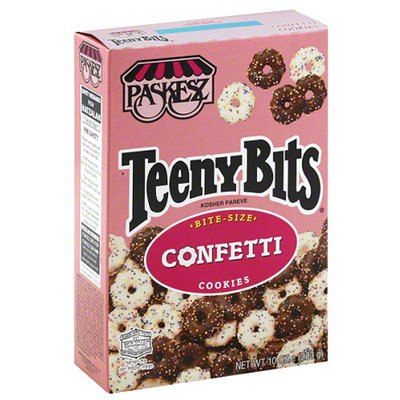 Paskesz Teeny Bits Confetti Cookies, 10 oz, (Pack of 12)