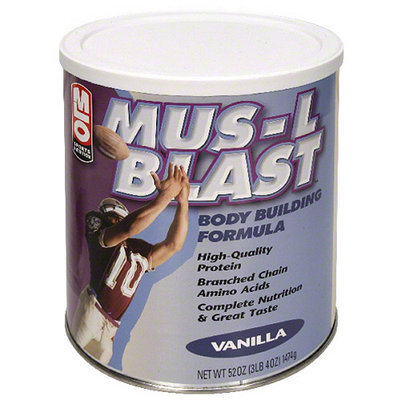 Milo MLO Sports Nutrition Mus-L Blast Vanilla Body Building Formula Protein Powder, 47 oz