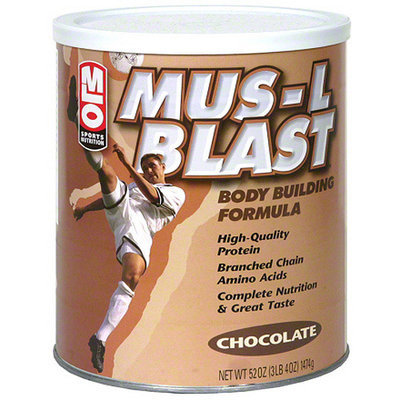 Milo MLO Sports Nutrition Mus-L Blast Chocolate Body Building Formula Protein Powder, 47 oz