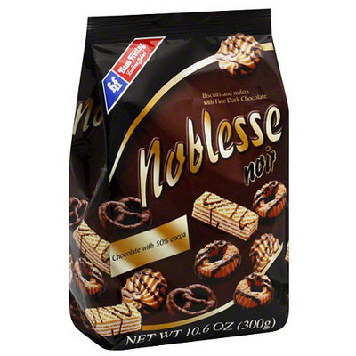 Hans Hoyer Hans Freitag Noblesse Biscuits and Wafers with Fine Dark Chocolate, 10.6 oz, (Pack of 10)