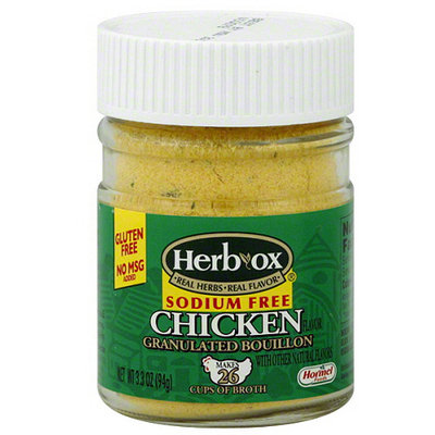 Herb-Ox Sodium Free Chicken Granulated Bouillon, 3.3 oz, (Pack of 12)