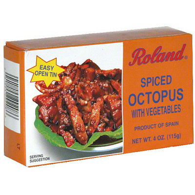 Roland Spiced Octopus with Vegetables, 4 oz, (Pack of 10)