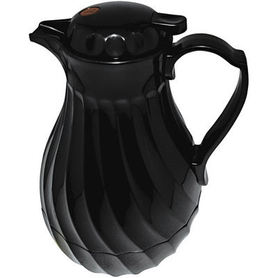 Hormel Corp Hormel Poly Lined Carafe, Swirl Design, 64 oz, Black