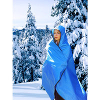 Grabber Hooded All Weather Blanket/Poncho-Blue