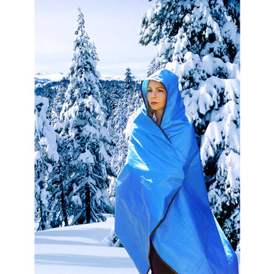 Grabber Hooded All Weather Blanket/Poncho-Blue