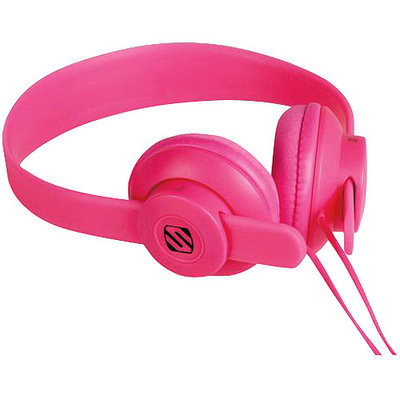 Scosche On Ear Headphones Pink with Microphone