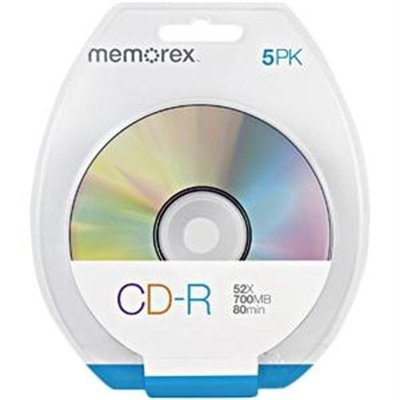 Memorex 52x CD-R Media - 700MB - 5 Pack