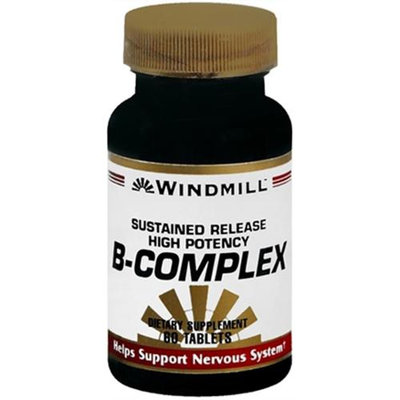 Vitamin B-Complex Sustained Release, 60 Tablets, Windmill Health Products