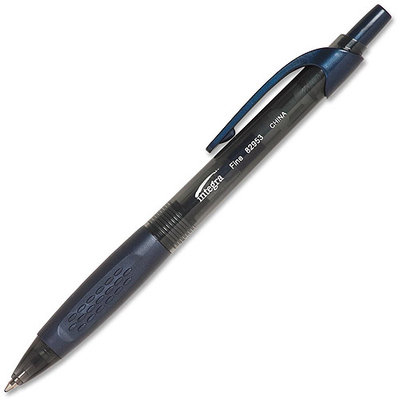 Integra Ballpoint Pen, Retractable, Fine Point, Blue Barrel/Ink