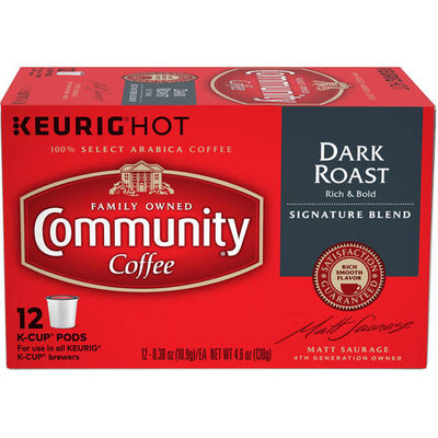 Community Coffee Coffee Single Serve Dark Roast, 12 Pc, Case Of 6