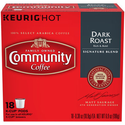 Community Coffee for Keurig(R) K-Cup(R) Brewers - Dark Roast - 18ct Box