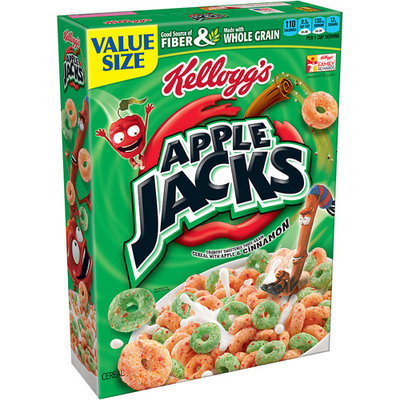 Kellogg's Apple Jacks Cereal, 12.2 oz, (Pack of 3)