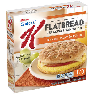 Special K® Kellogg's Kellogg Ham, Egg & Pepper Jack Cheese Flatbread Breakfast Sandwich