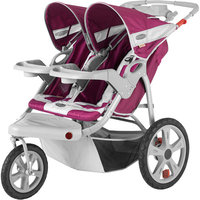 Instep Safari Double Jog Stroller - Maroon with Gray