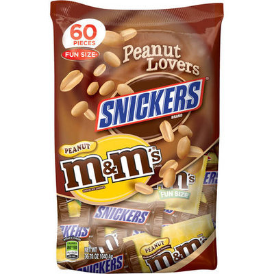 Mars Peanut Lovers Fun Size Candy Variety Pack, 60 count, 36.7 oz