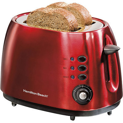 Hamilton Beach 2-Slice Metal Toaster in Red 22524E