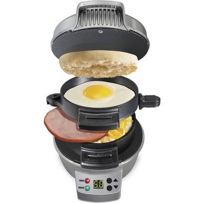 Hamilton Beach - Breakfast Sandwich Maker - Black/silver