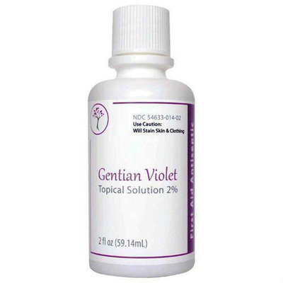 Podiatree Company The GENTIAN VIOLET Topical Solution First Aid Antiseptic 2% 2-Oz