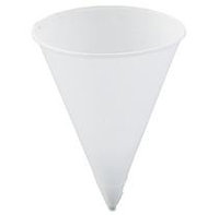 Solo Cups Cone Paper Water Cups Rolled Rim in White