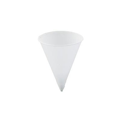 Solo Cups Cone Paper Water Cups Rolled Rim in White