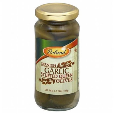 Kehe Distributors ROLAND 80255 ROLAND OLIVE QUEEN STFD GARLIC - Case of 12 - 8.5 OZ