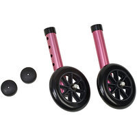 Mabis Pink Walker Wheels with Glide Cap Kits