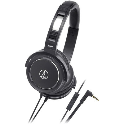 Audio-Technica ATH-WS55iBK Solid Bass Over-Ear Headset for iPod/iPhon
