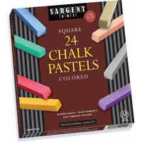 24Ct Assorted Color Artists Chalk Pastels Lift Lid Box