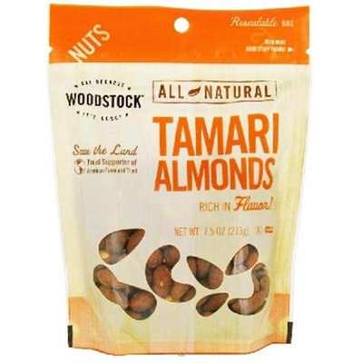 Woodstock Farms Woodstock BG19726 Woodstock Tamari Almonds - 8x7. 5OZ
