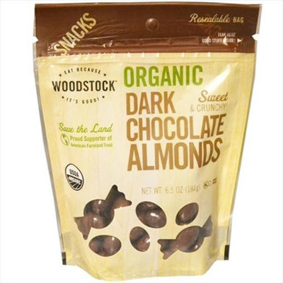 WOODSTOCK FARMS Organic Dark Chocolate Almonds 7 OZ