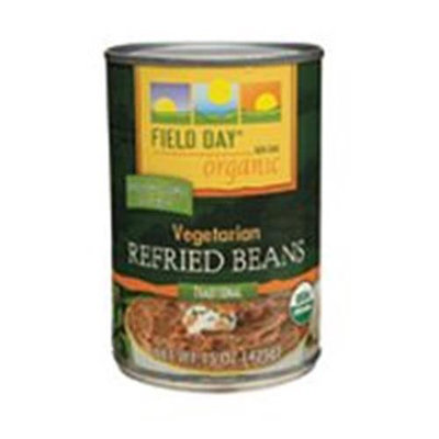 Field Day Vegetarian Refried Beans 15 Oz -Pack of 12