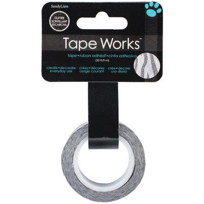 Sandy Lion Sandylion SCG-6010 Tape Works Glitter Tape .5 in. X30-Zebra