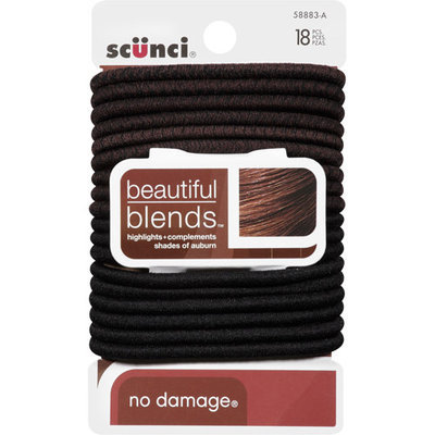Scunci 5888303A048 18 Count Beautiful Blends Hair Elastics - Pack of 3
