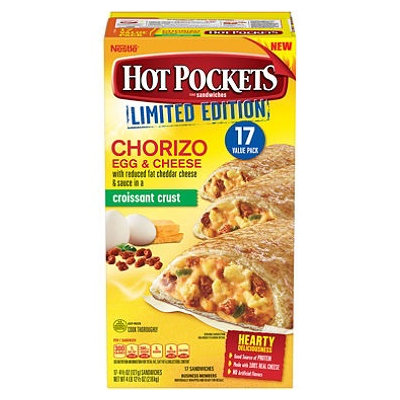 Hot Pockets Frozen Sandwiches Chorizo, Egg & Cheese
