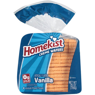 Homekist Vanilla Creme Wafers, 4 count, 25 oz