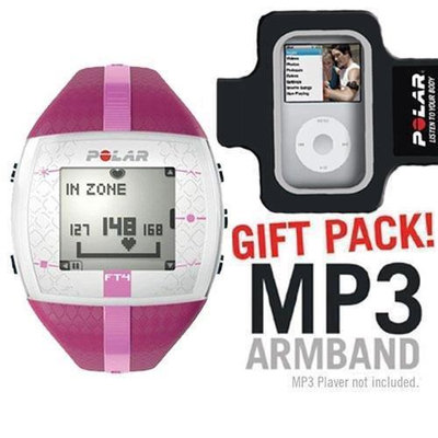 Polar FT4F 90042864 training computer purple pink with MP3 Armband