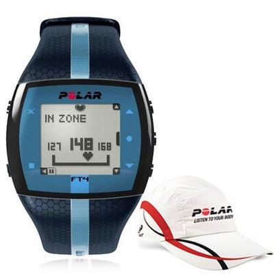 Polar FT4M 90047622 training computer - Blue with Polar Race Hat