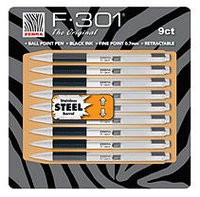 Zebra F-301 Ball Point Pens - 9 Pack