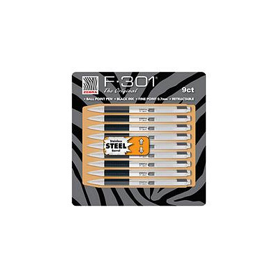 Zebra F-301 Ball Point Pens - 9 Pack