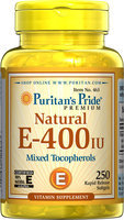 Puritan's Pride 2 Units of Vitamin E-400 iu Mixed Tocopherols Natural-250-Softgels