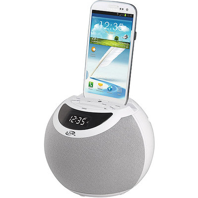 GPX ICB103W Wl Digital Fm Radio Perp Bluetooth Clock Radio White