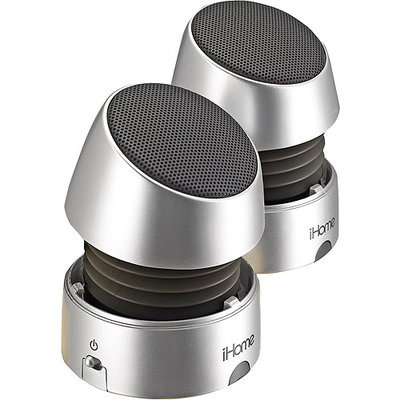 Ihome Ihm79Sc Rechargeable Mini Stereo Speakers Silver