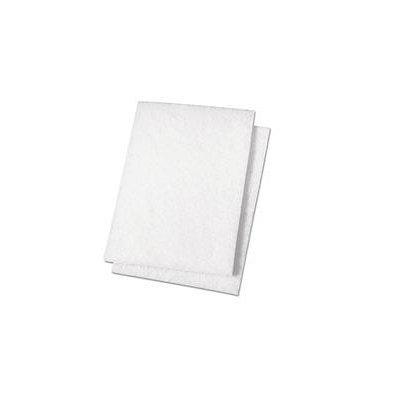 Premiere Pads Light Duty Scour Pad, White, 6 x 9, 20/Carton