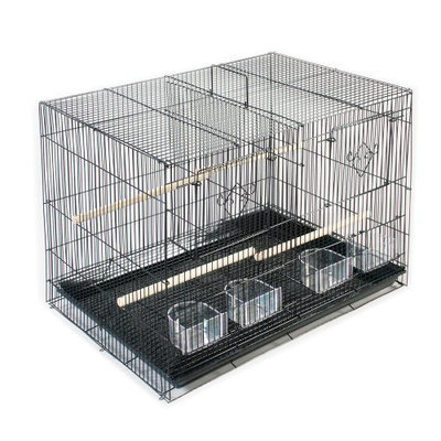 Prevue Pet Products Divided Flight Cage - Black