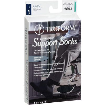 Truform Men's Navy Support Socks, Medium, 1ct