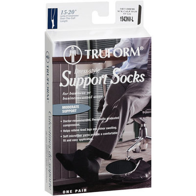 Truform Men's Navy Support Socks, Large, 1ct