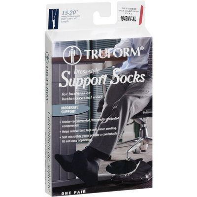 Truform Men's Navy Support Socks, X-Large, 1ct