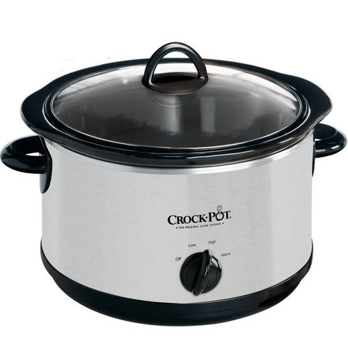 Crock-pot 5-Quart Round Manual Stainless Steel Crockpot